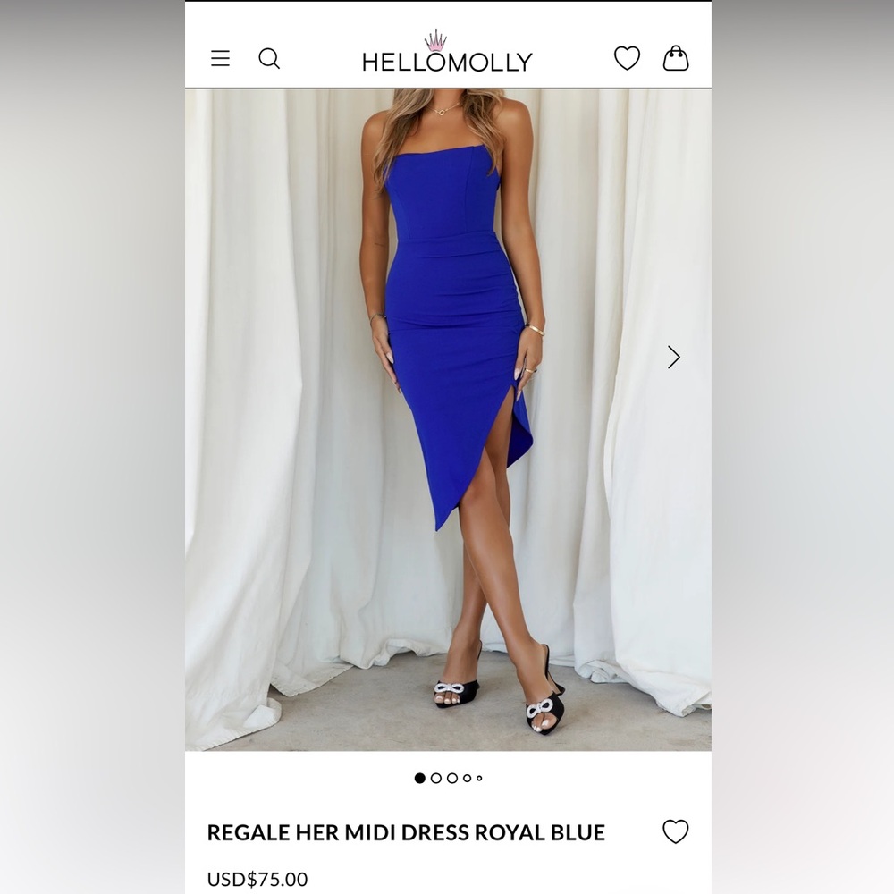 Hello Molly Midi Dress Blue XS